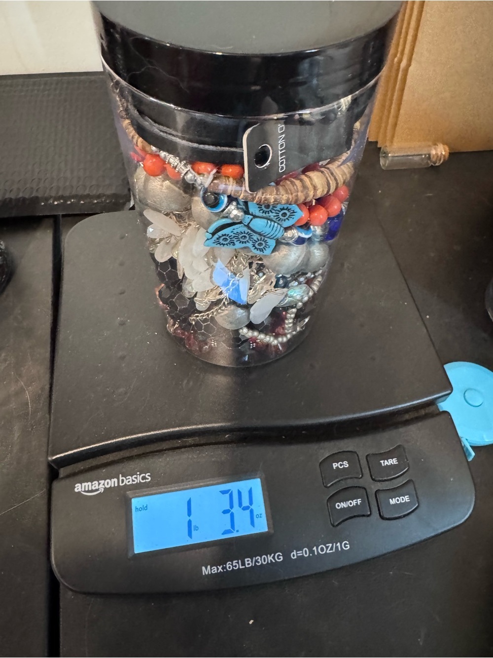 Boho/Beachy/Coastal mystery jewelry jar - over 1lbs of wearable jewelry - Picture 6 of 6